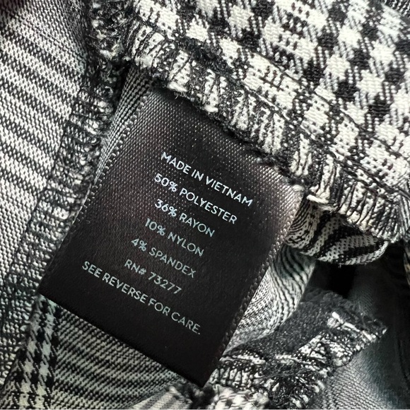 Simply Vera Wang Skinny Plaid Houndstooth Pants Medium - Picture 3 of 6